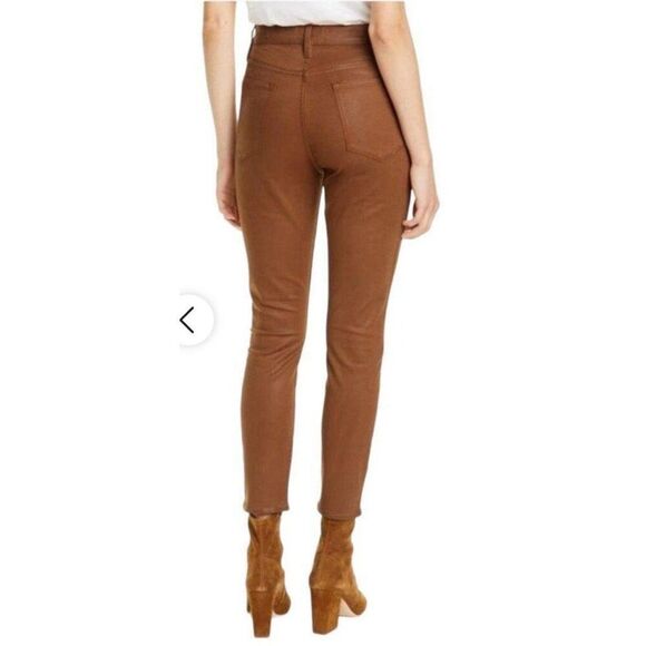 Frame Authentic Solid Brown Coated Ali Hugh Ride Cigarette Jeans Denim 26 - Picture 2 of 11